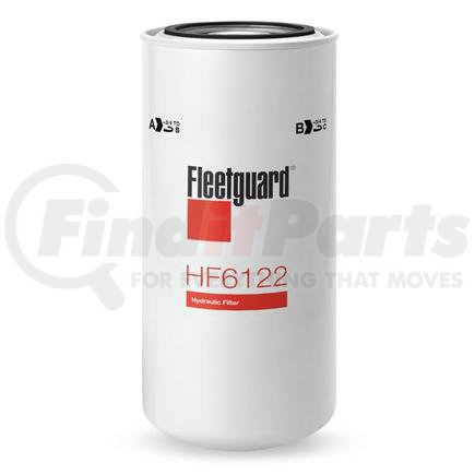 HF6122 by FLEETGUARD - Hydraulic Filter - 8.11 in. Height, 3.68 in. OD (Largest), Spin-On