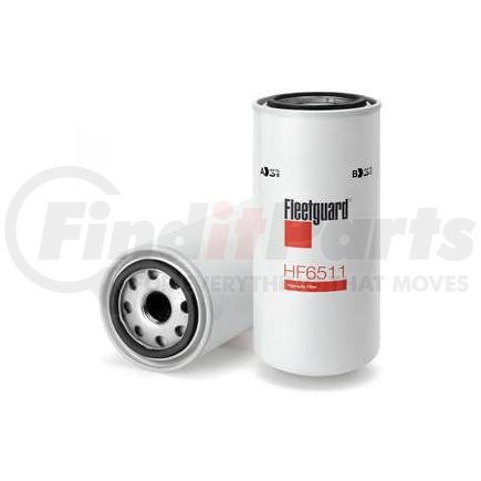 HF6511 by FLEETGUARD - Hydraulic Filter - 8.09 in. Height, 3.68 in. OD (Largest), Spin-On