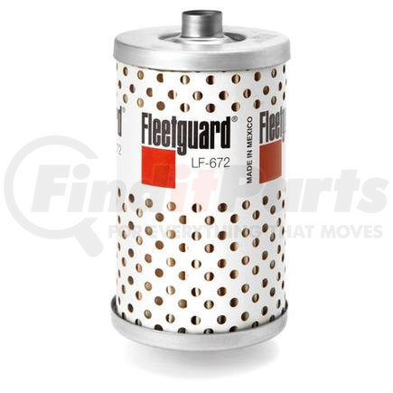 LF672 by FLEETGUARD - Engine Oil Filter - 4.63 in. Height, 2.31 in. (Largest OD), Cartridge