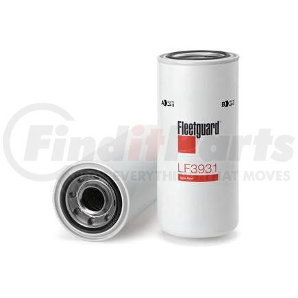 LF3931 by FLEETGUARD - Engine Oil Filter - 12.2 in. Height, 5.34 in. (Largest OD), StrataPore Media, Full-Flow, Upgraded Version of LF3781