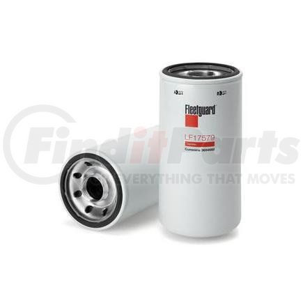 LF17579 by FLEETGUARD - Engine Oil Filter - 9.8 in. Height, 4.75 in. (Largest OD), Cummins 3694660