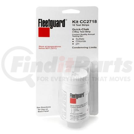 CC2718 by FLEETGUARD - Engine Coolant Analysis Kit - Quik-Chek Condemnation Bottle, 10 Test Strips