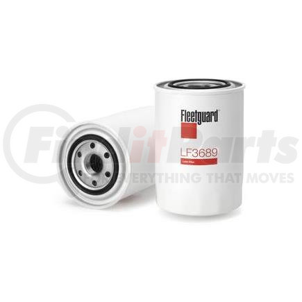 LF3689 by FLEETGUARD - Engine Oil Filter - 5.99 in. Height, 4.13 in. (Largest OD)