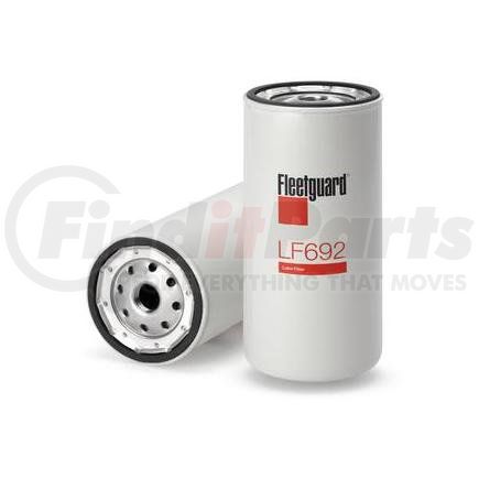 LF692 by FLEETGUARD - Engine Oil Filter - 7.91 in. Height, 3.68 in. (Largest OD)