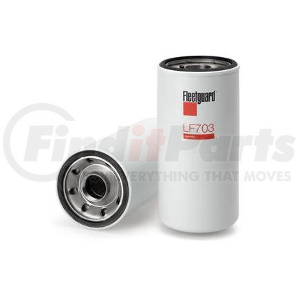 LF703 by FLEETGUARD - Engine Oil Filter - 9.81 in. Height, 4.57 in. (Largest OD), Case IH 684206C1