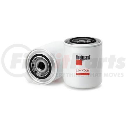 LF739 by FLEETGUARD - Engine Oil Filter - 5.16 in. Height, 4.24 in. (Largest OD)