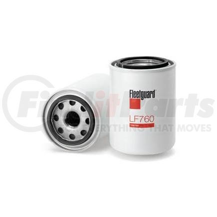 LF760 by FLEETGUARD - Engine Oil Filter - 5.22 in. Height, 3.67 in. (Largest OD)