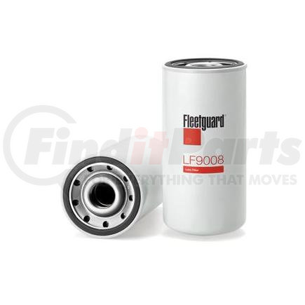 LF9008 by FLEETGUARD - Engine Oil Filter - 9.91 in. Height, 4.72 in. (Largest OD), StrataPore Media