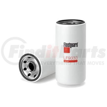LF9333 by FLEETGUARD - Engine Oil Filter - 9.81 in. Height, 4.66 in. (Largest OD), StrataPore Media