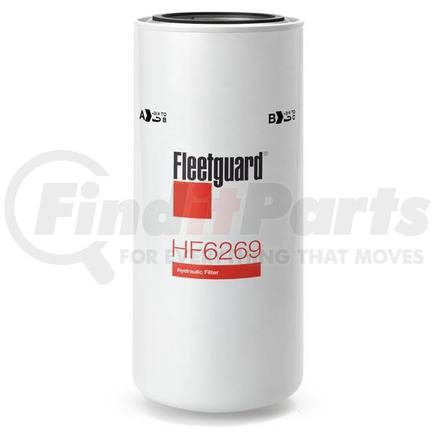 HF6269 by FLEETGUARD - Hydraulic Filter - 8.77 in. Height, 3.67 in. OD (Largest), Spin-On