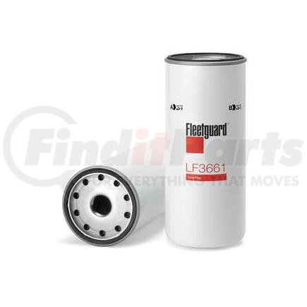 LF3661 by FLEETGUARD - Engine Oil Filter - 10.26 in. Height, 4.25 in. (Largest OD), Valmet 836336459