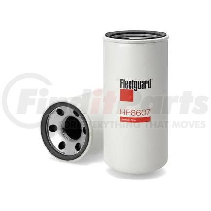 HF6607 by FLEETGUARD - Hydraulic Filter - 8.02 in. Height, 3.68 in. OD (Largest), Spin-On