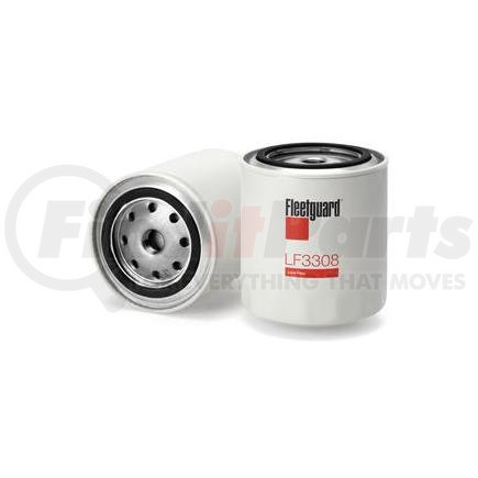 LF3308 by FLEETGUARD - Engine Oil Filter - 4.31 in. Height, 3.67 in. (Largest OD), Spin-On