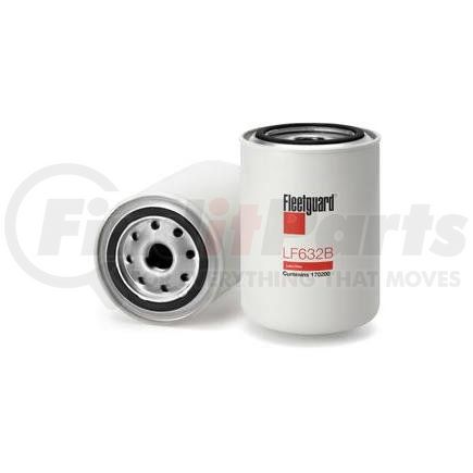 LF632B by FLEETGUARD - Engine Oil Filter - 5.42 in. Height, 3.67 in. (Largest OD), Spin-On