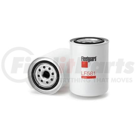 LF581 by FLEETGUARD - Engine Oil Filter - 5.32 in. Height, 3.67 in. (Largest OD)