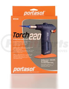 GT220 by PORTASOL - Medium Power Butane Torch, 50-220 Watts, 751 BTU/h Flame Power