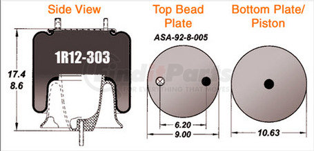 1R12-303 by CONTINENTAL AG - AIR SPRING