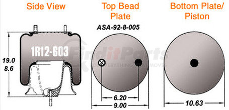 1R12-603 by CONTINENTAL AG - [FORMERLY GOODYEAR] AIR SPRING