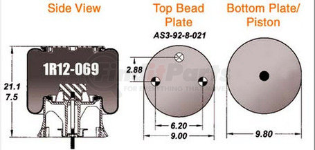 1R12-069 by CONTINENTAL AG - AIR SPRING