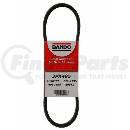 3PK495 by BANDO - USA OEM Quality Serpentine Belt