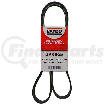3PK865 by BANDO - USA OEM Quality Serpentine Belt