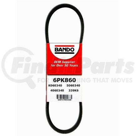 6PK860 by BANDO - USA OEM Quality Serpentine Belt