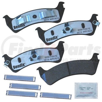 MKD667AFM by BENDIX - FLEET METLOK Disc Brake Pad Set