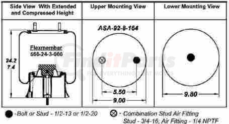 AS1R12480 by BWP-NSI - Goodyear Air Spring