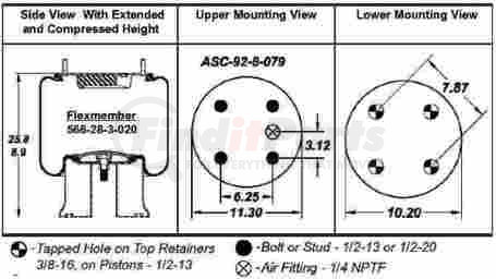 AS1R14030 by BWP-NSI - Goodyear Air Spring
