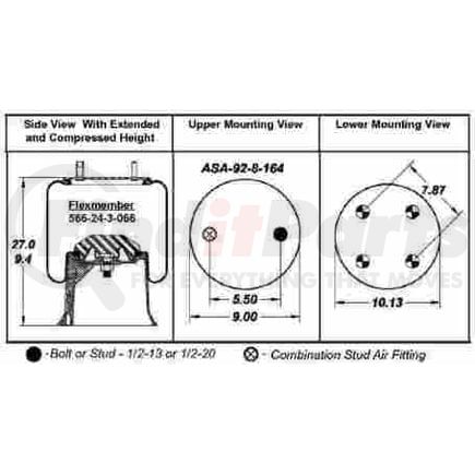 AS1R12103 by BWP-NSI - Goodyear Air Spring