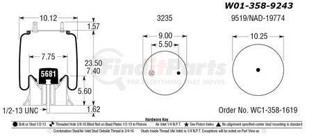 AS9243 by BWP-NSI - Firestone Air Spring