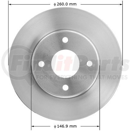 145044 by BENDIX - Disc Brake Rotor - 10.23 in. Outside Diameter