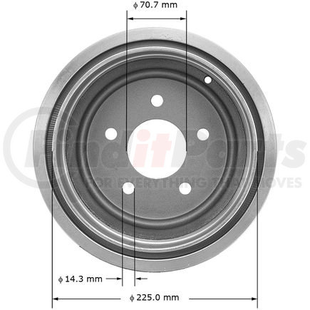 140451 by BENDIX - Brake Drum - New