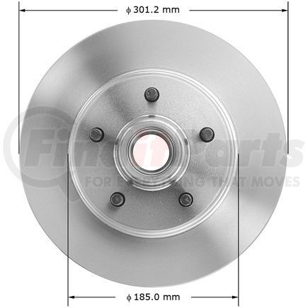 Bendix 141464 Disc Brake Rotor and Hub Assembly Brake Rotor