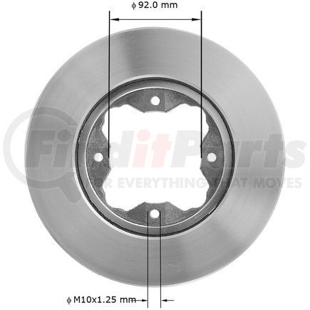 141586 by BENDIX - Disc Brake Rotor - 10.23 in. Outside Diameter