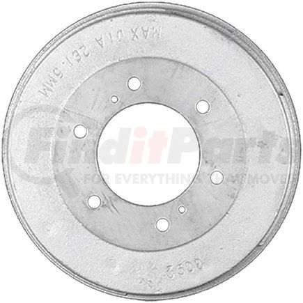 PDR0526 by BENDIX - Brake Drum - Rear, 10.25", Cast Iron, Natural, 6 Lug Holes, 5.5" Bolt Circle