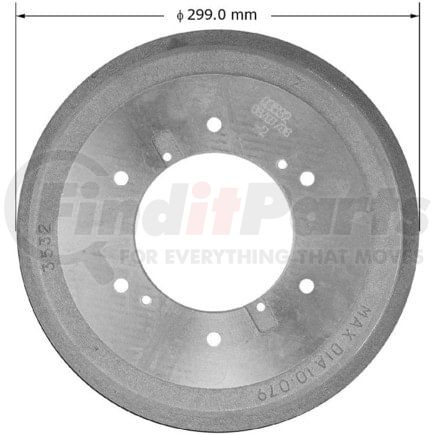 PDR0711 by BENDIX - Drum