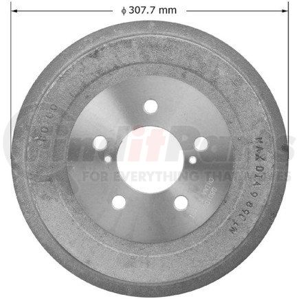 PDR0740 by BENDIX - Brake Drum - Cast Iron, 9.840 Inch Diameter, 5 Lug Holes