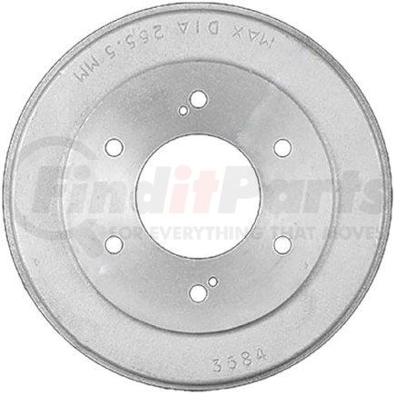 PDR0768 by BENDIX - Brake Drum - Rear, 10", Cast Iron, Natural, 6 Lug Holes, 5.5" Bolt Circle