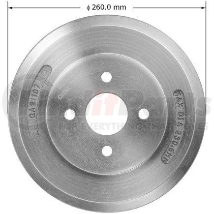 PDR0837 by BENDIX - Brake Drum - Cast Iron, 9.00 Inch Diameter, 5 Lug Holes