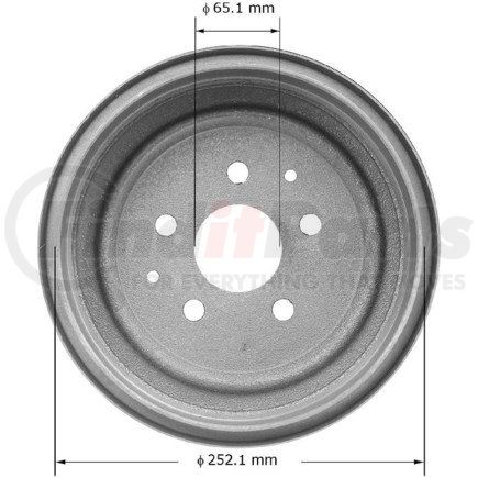 PDR0446 by BENDIX - Brake Drum - Cast Iron, 8.86 Inch Diameter, 5 Lug Holes