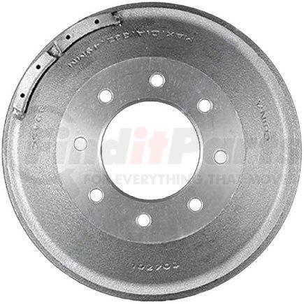 PDR0449 by BENDIX - Brake Drum - Rear, 13", Cast Iron, Natural, 8 Lug Holes, 6.5" Bolt Circle