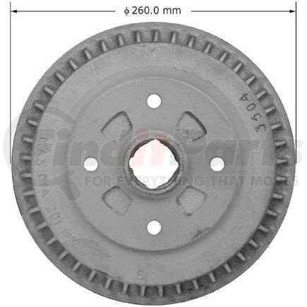 PDR0475 by BENDIX - Brake Drum - Cast Iron, 7.88 Inch Diameter, 4 Lug Holes