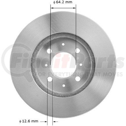 PRT1471 by BENDIX - Disc Brake Rotor - Iron, 10.31 Inch, 0.825 Inch Thick, Vented, Smooth