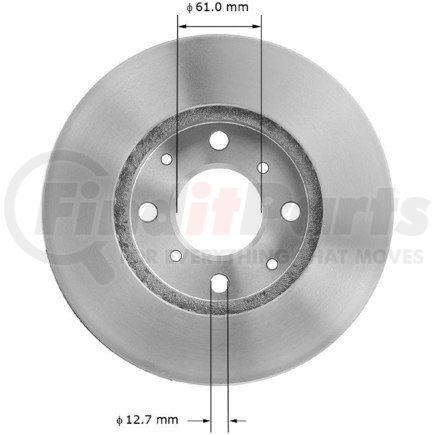 PRT1581 by BENDIX - Disc Brake Rotor - Iron, 9.43 Inch, 0.825 Inch Thick, Vented, Smooth