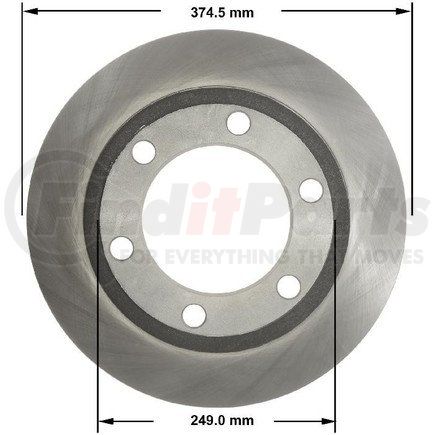 PRT1269 by BENDIX - Disc Brake Rotor - Iron, 14.76 Inch, 1.350 Inch Thick, Vented, Smooth