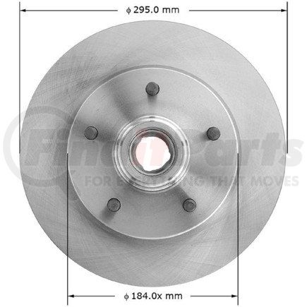 PRT1921 by BENDIX - Disc Brake Rotor and Hub Assembly - Global, Iron, Natural, Vented, 11.60" O.D.