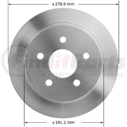 PRT5155 by BENDIX - Disc Brake Rotor - Iron, 10.93 Inch, 0.435 Inch Thick, Smooth