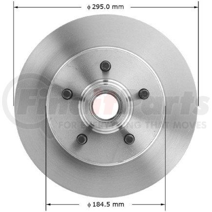 Bendix PRT1829 Disc Brake Rotor and Hub Assembly Global Rotor