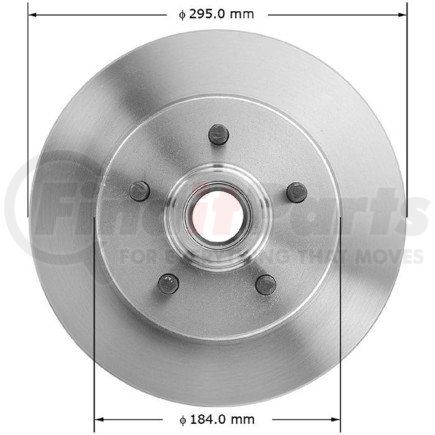 PRT1830 by BENDIX - Disc Brake Rotor and Hub Assembly - Global, Iron, Natural, Vented, 11.61" O.D.